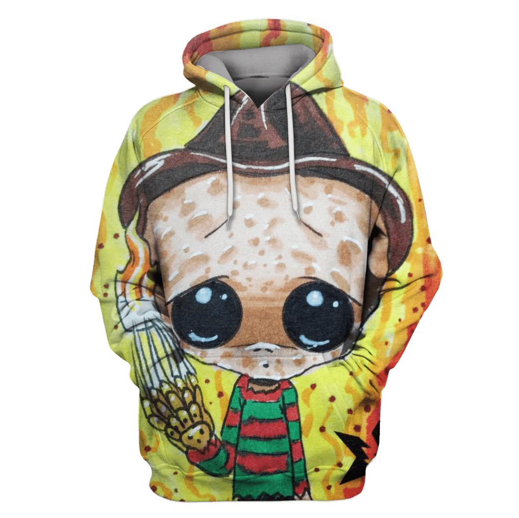 Chibi Of Freddy Krueger Hoodies – T-Shirts – Zip Hoodies Apparel
