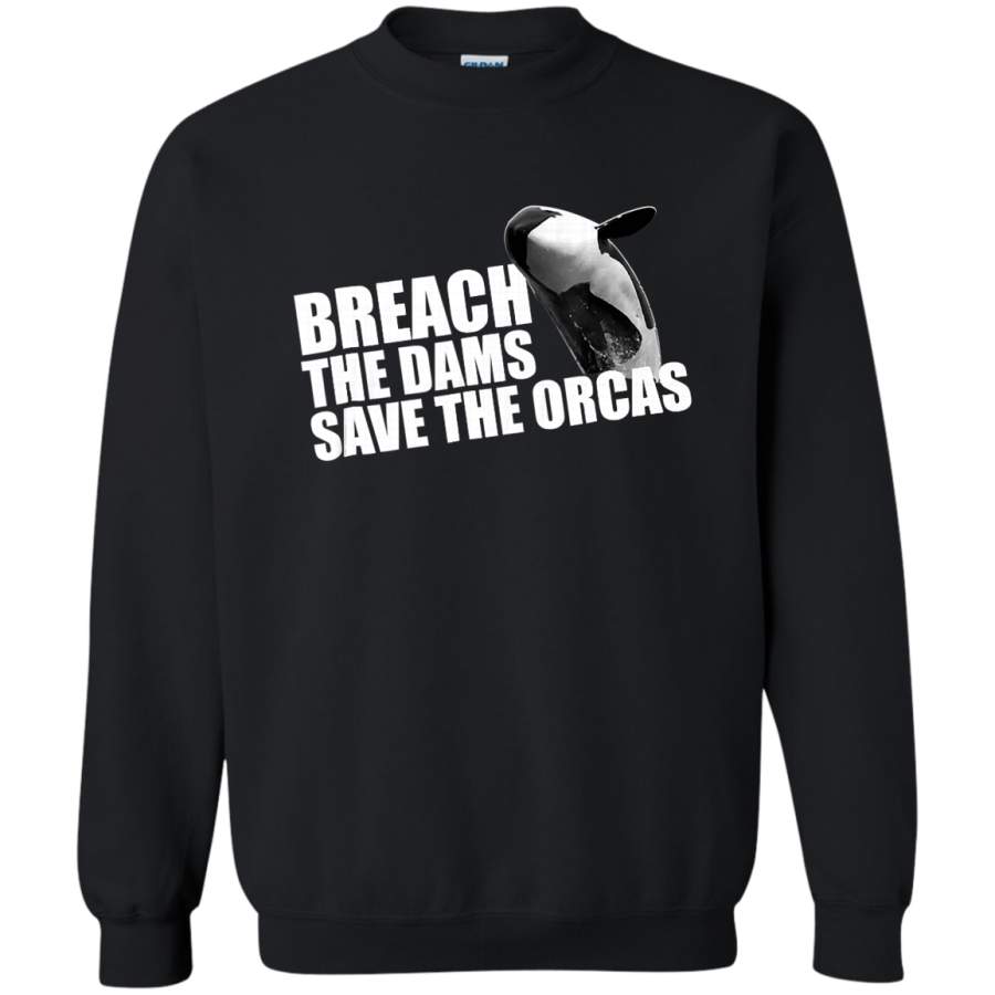 AGR Breach The Dams Save The Orcas Killer Whales Sweatshirt