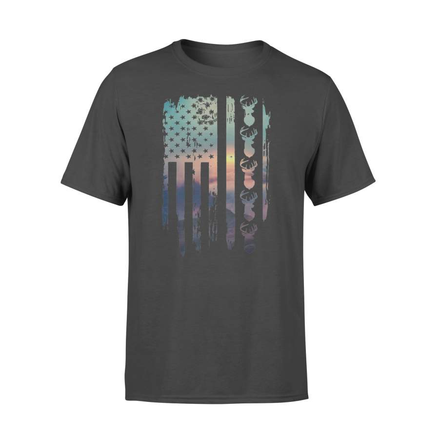 Deer Flag Usa T-shirt