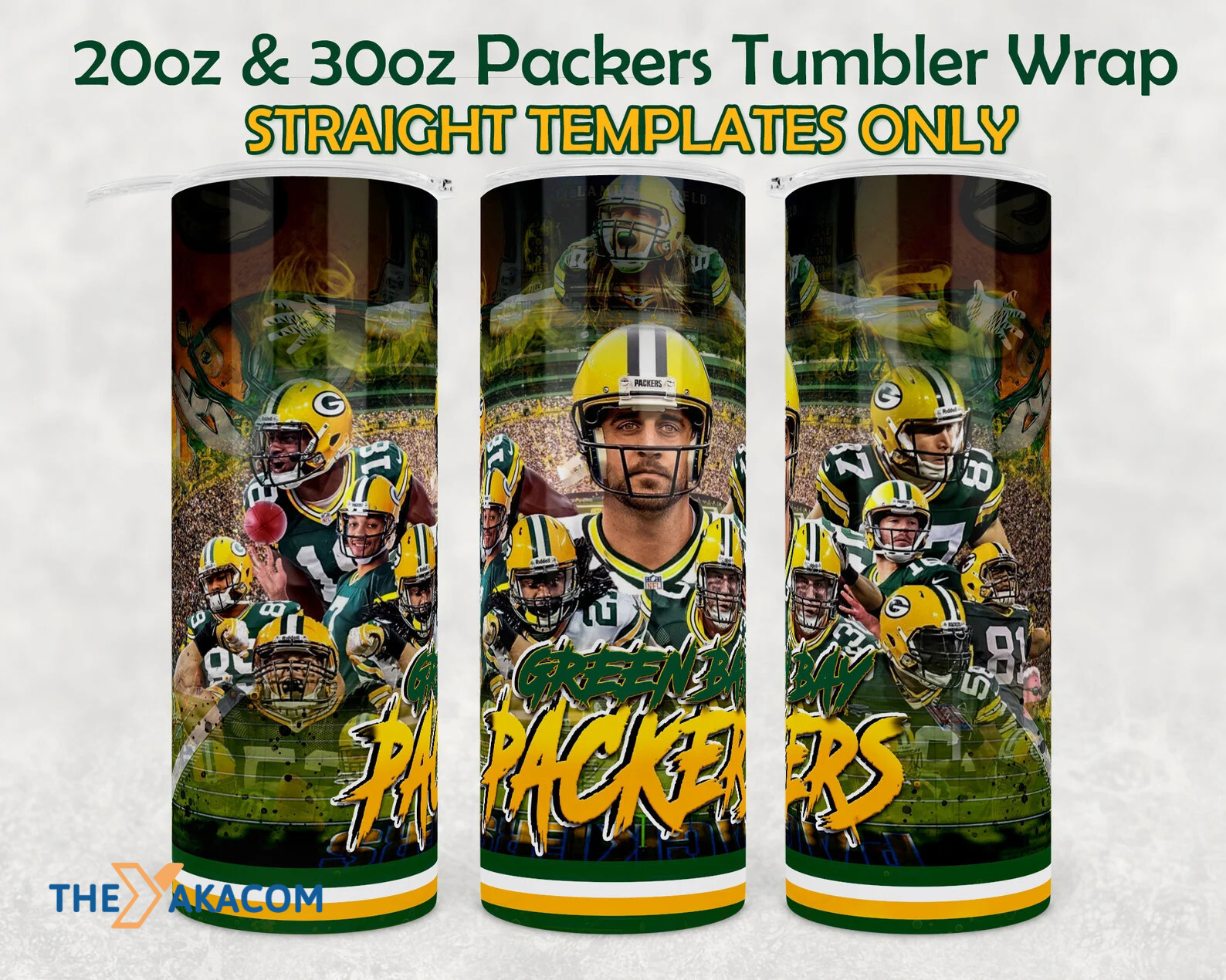 Strong Players And Spectators On Stadium Green And Yellow Border Green Bay Packers Tumbler