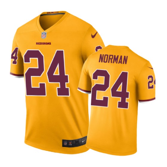 Washington Redskins #24 Josh Norman Nike Color Rush Gold Jersey