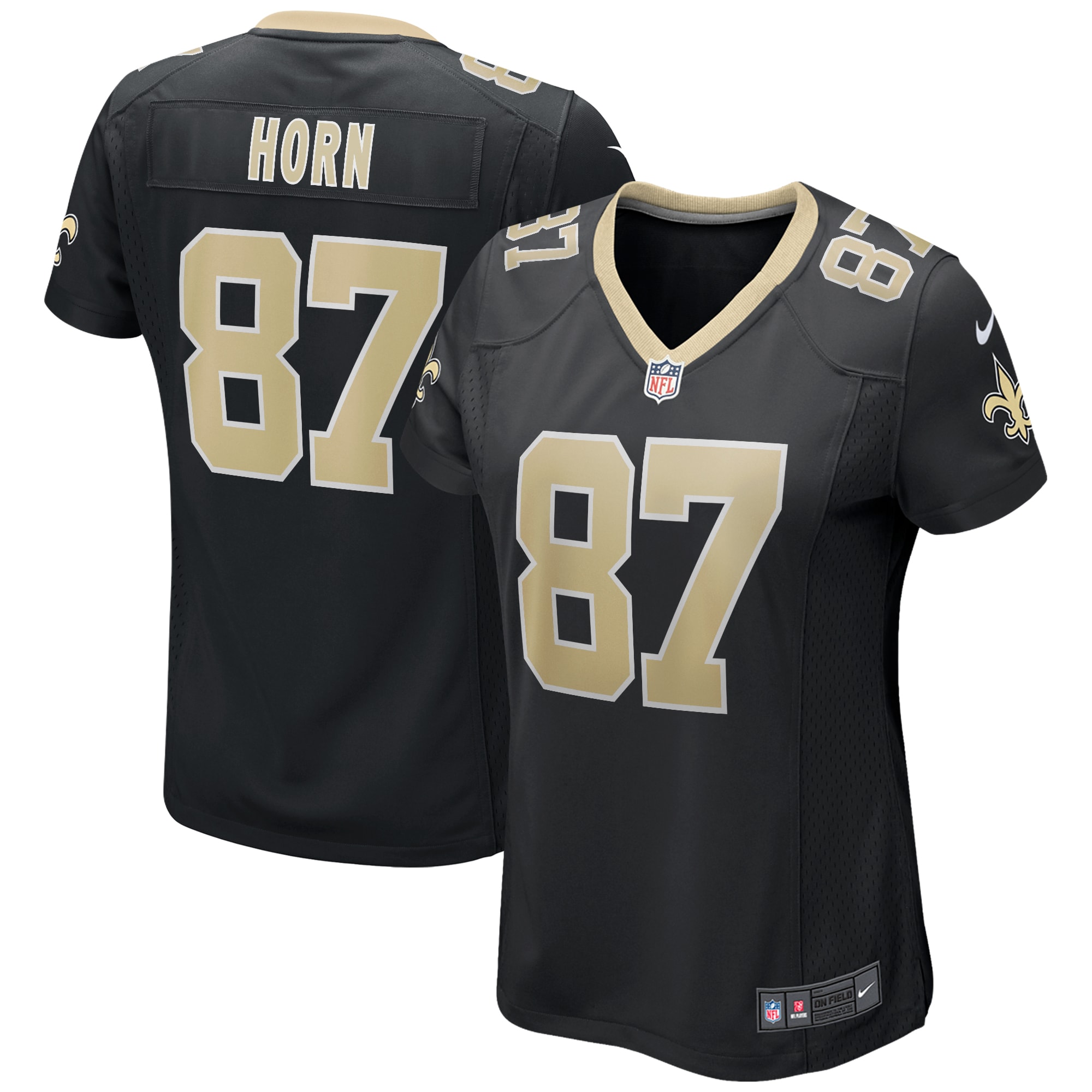 Women’s New Orleans Saints Joe Horn Black Game Retired Player Jersey