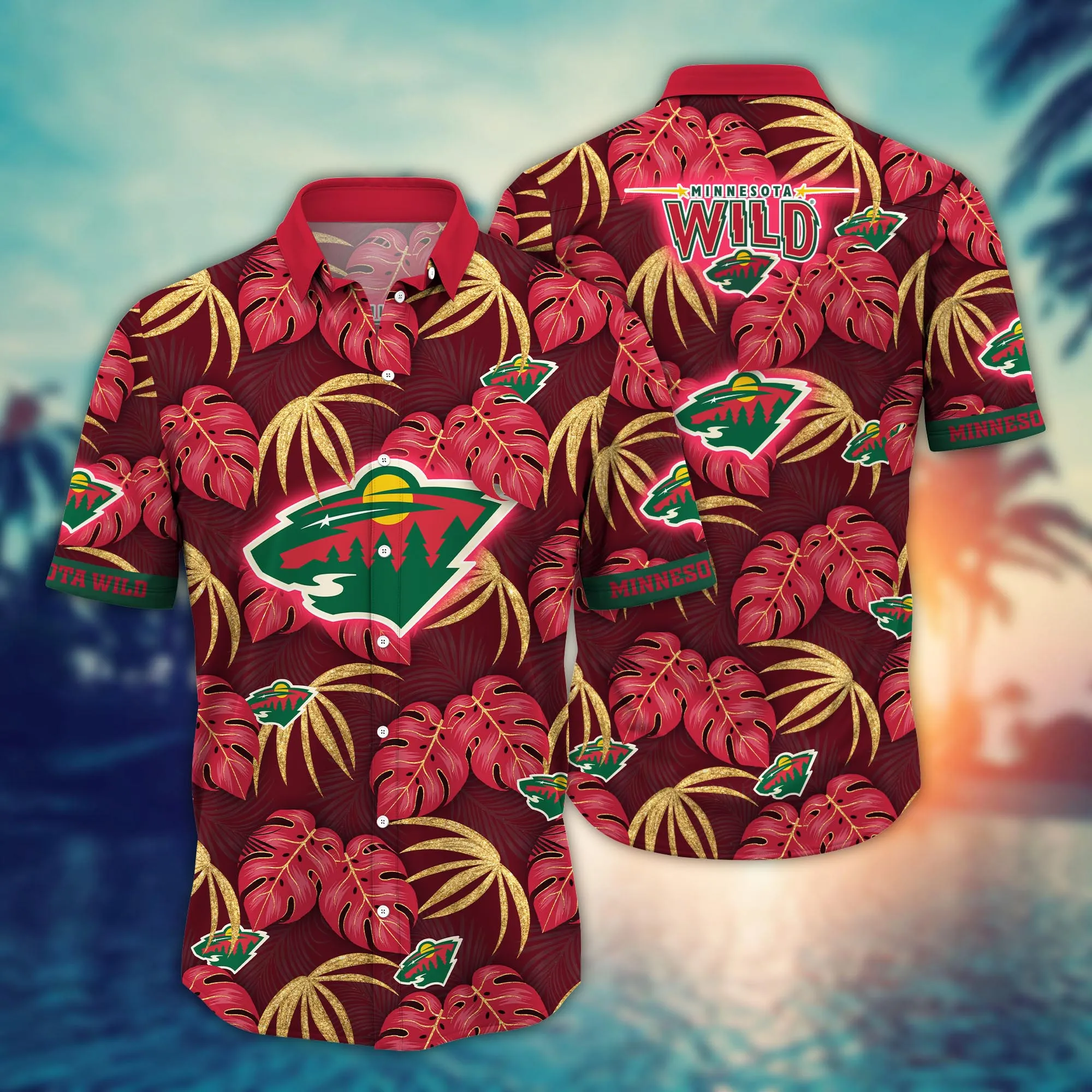 Minnesota Wild Nhl Hawaiian Shirt Vacation Time Aloha Shirt