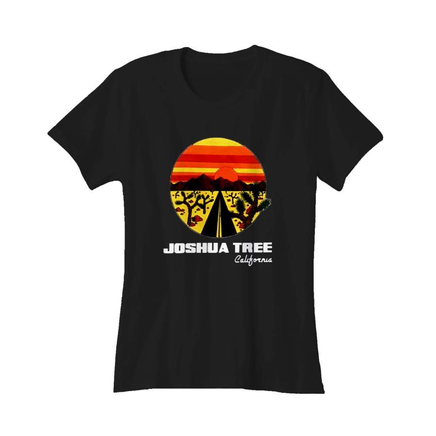 Joshua Tree California Ringer 70s 80s Vintage Inspired Graphic Women’s T-Shirt