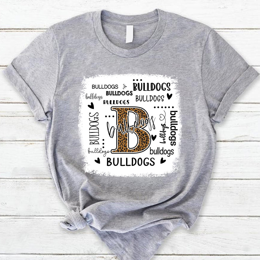 Bulldogs Leopard Teacher T-Shirt Ph99 Nh00