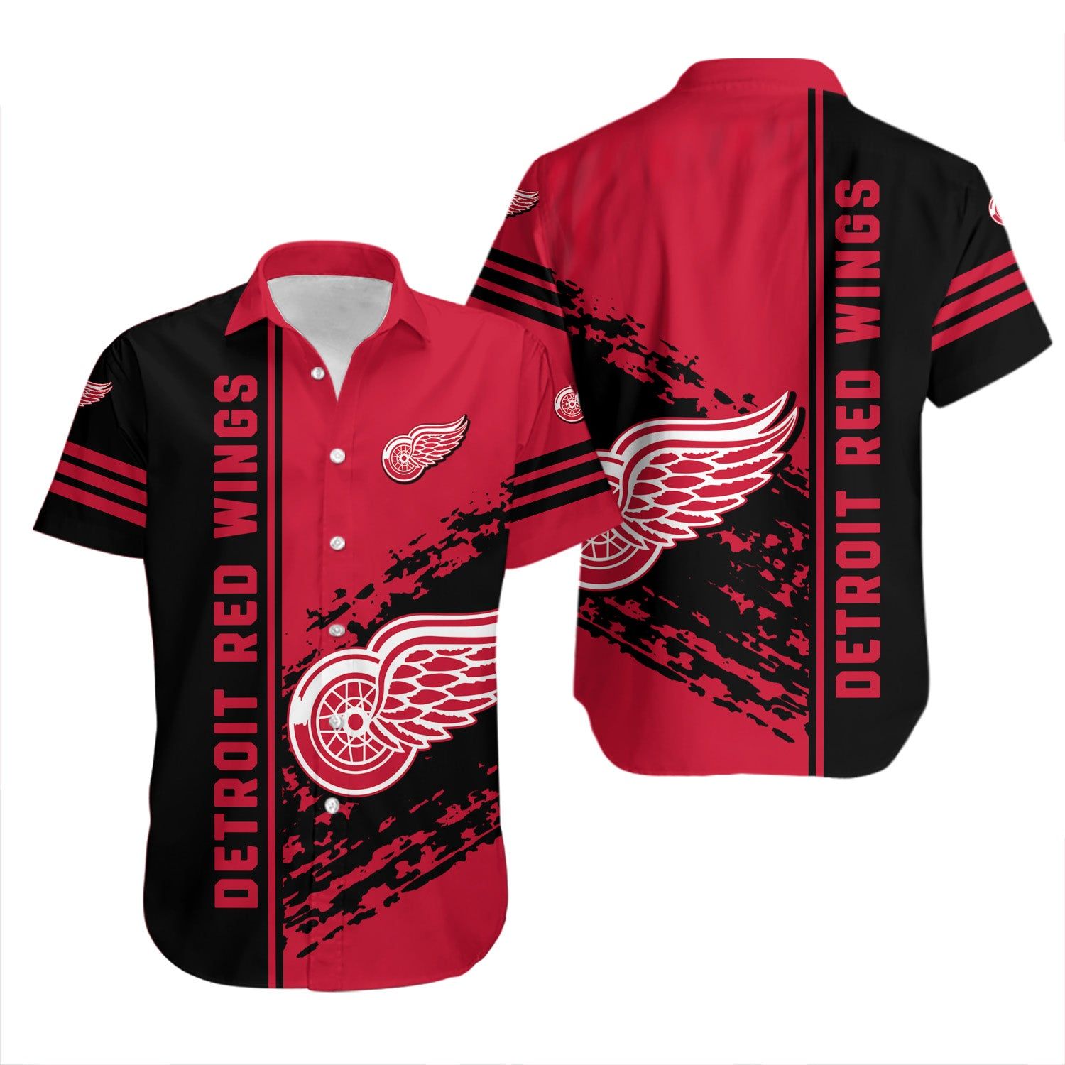 Detroit Red Wings Hawaiian Shirt Quarter Style – Nhl