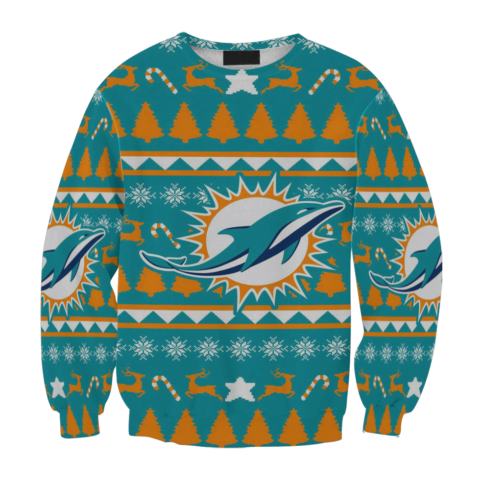 Miami Dolphins Logo Pattern Gift For Fan 3D Full Printing Sweatshirt