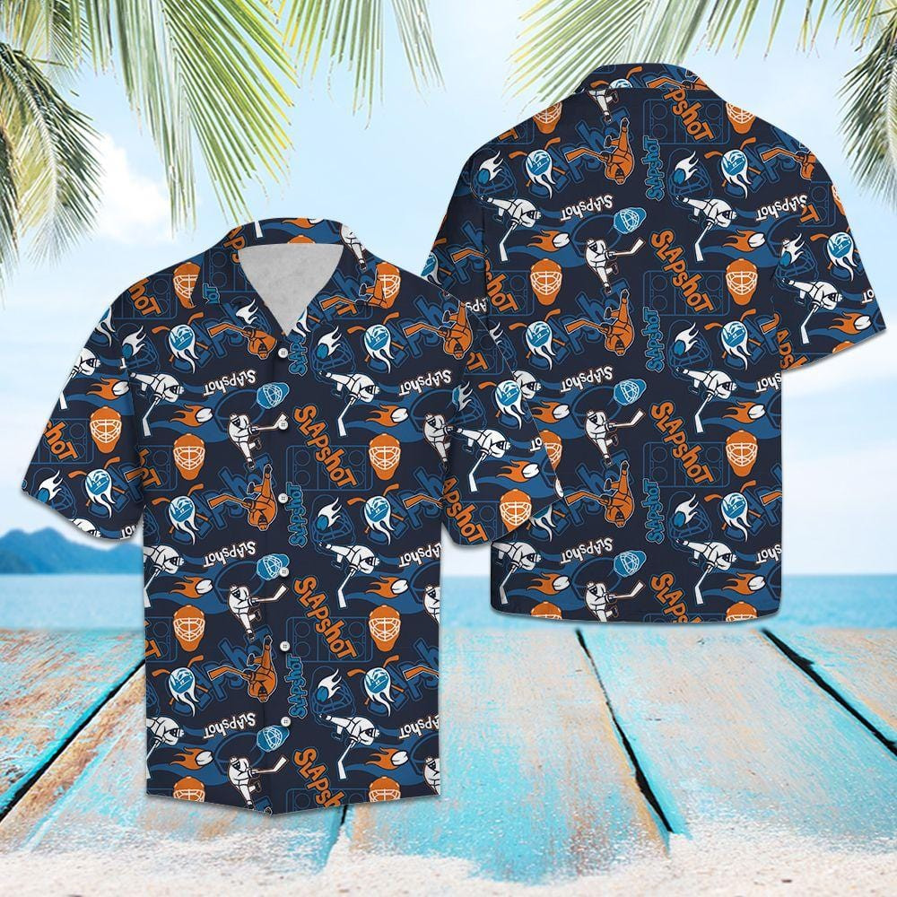 Hockey Slapshot Hawaii Aloha Shirts V Ha99064