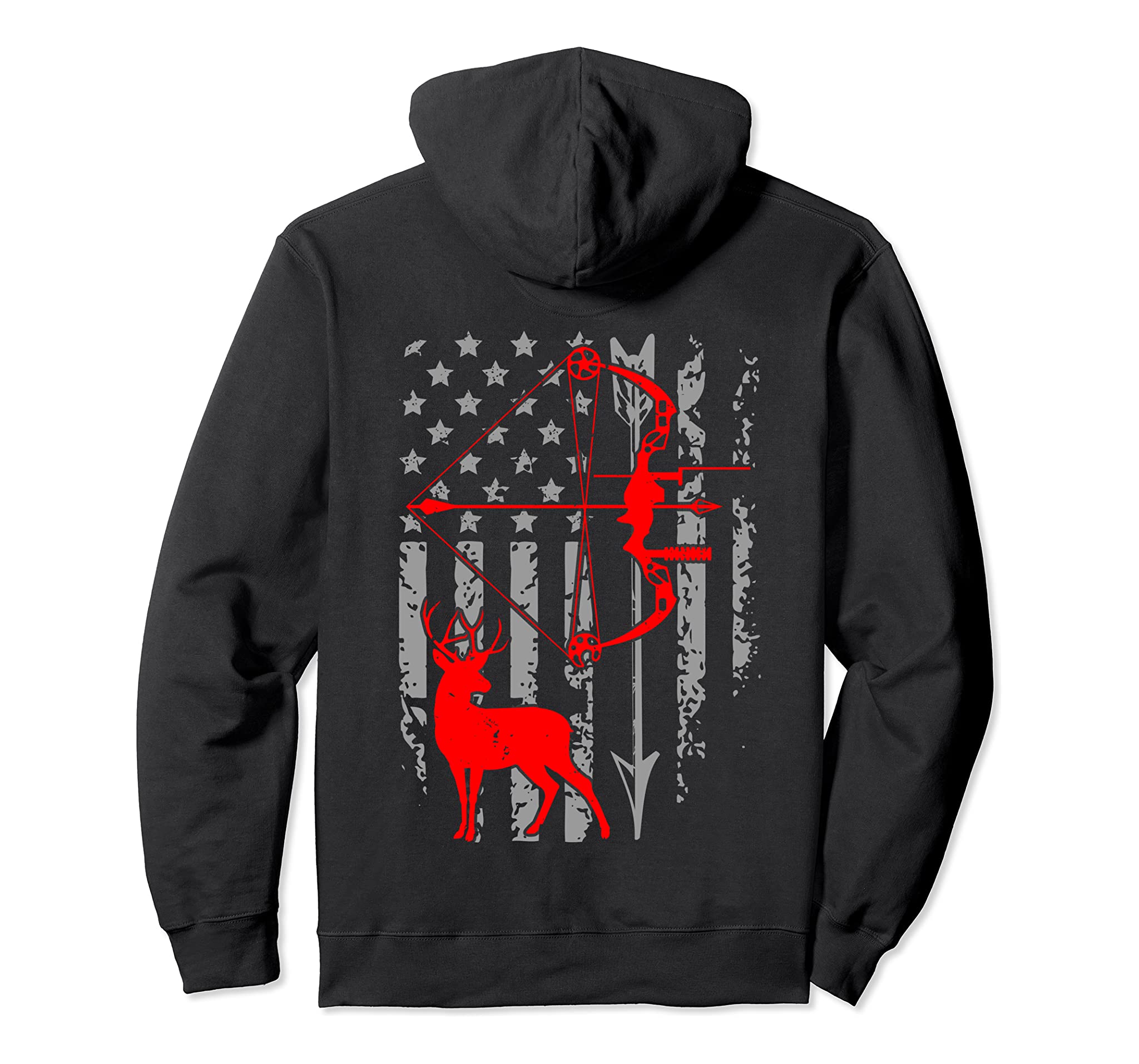 Deer Hunting American Flag Bow Hunting Hoodie For Hunter