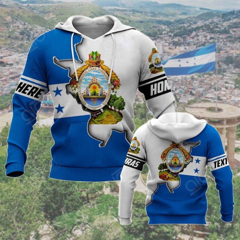 Customize Honduras Coat Of Arms All Over Print Hoodies