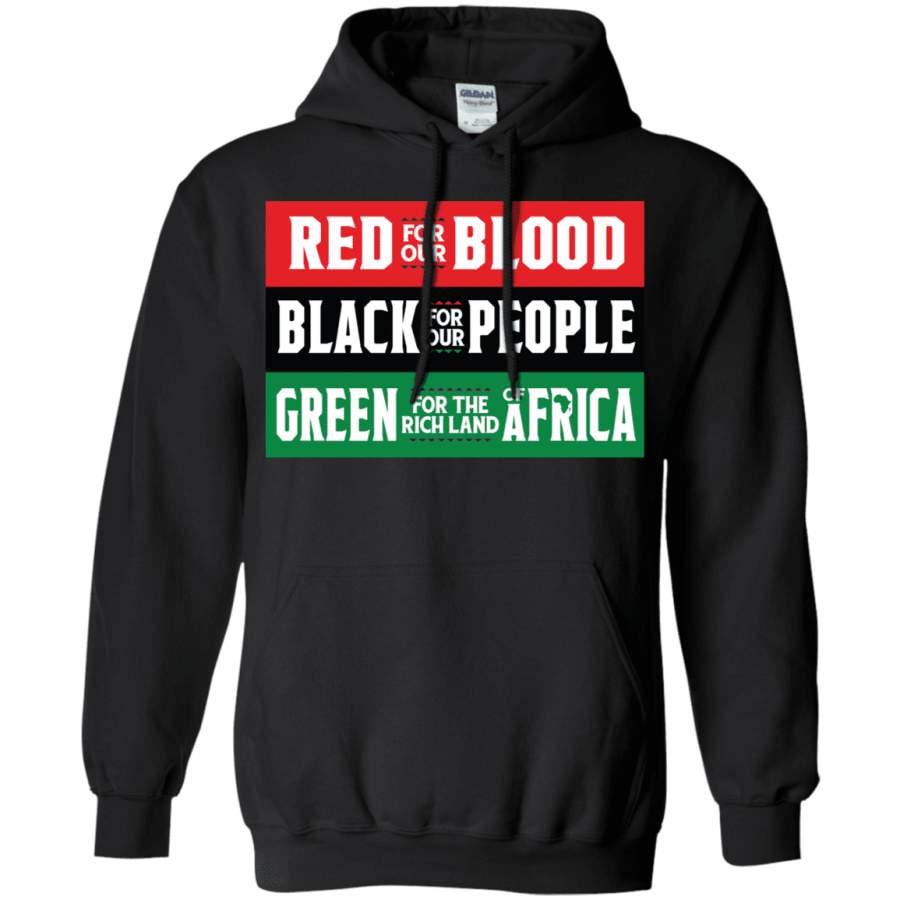 Red Black Green – Blood People Land Hoodie & Sweatshirt