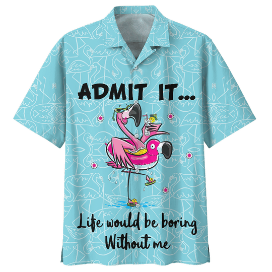 Flamingo Hawaiian Shirt , Big Hawaiian Shirt, Short Hawaiian Shirt For Men, Hawaiian Shirt For Women, Aloha Shirt Summer 2024 Design By Snorider Fashion