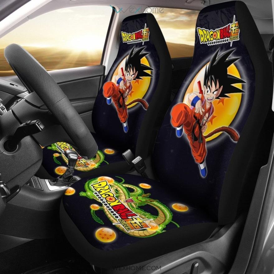 Goku Kick Shenron Dragon Ball Anime Custom Car Seat Covers