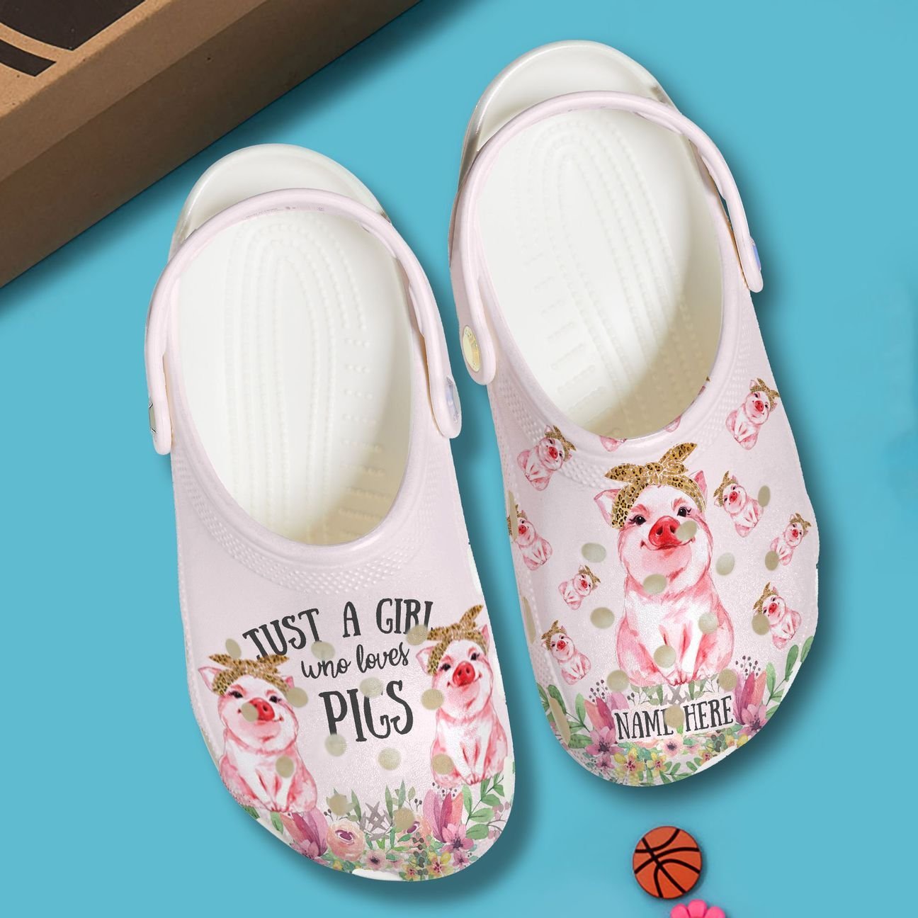 Farmer Personalized Clog, Custom Name, Text, Color, Number Fashion Style For Women, Men, Kid, Print 3D Just A Girl Who Loves Pigs