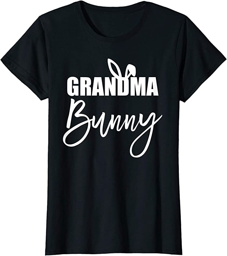 Womens Grandma Bunny Cute Easter Gift T Shirt for Grandmother Mom