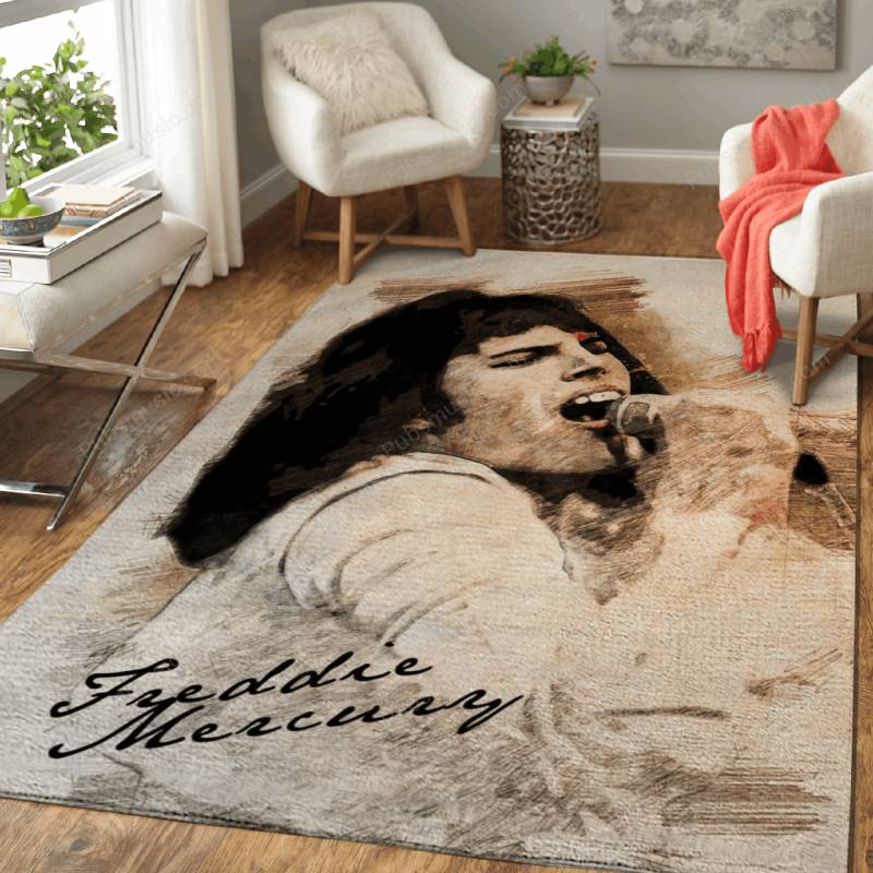 freddie mercury – Famous Man Sketch Area Rug Carpet