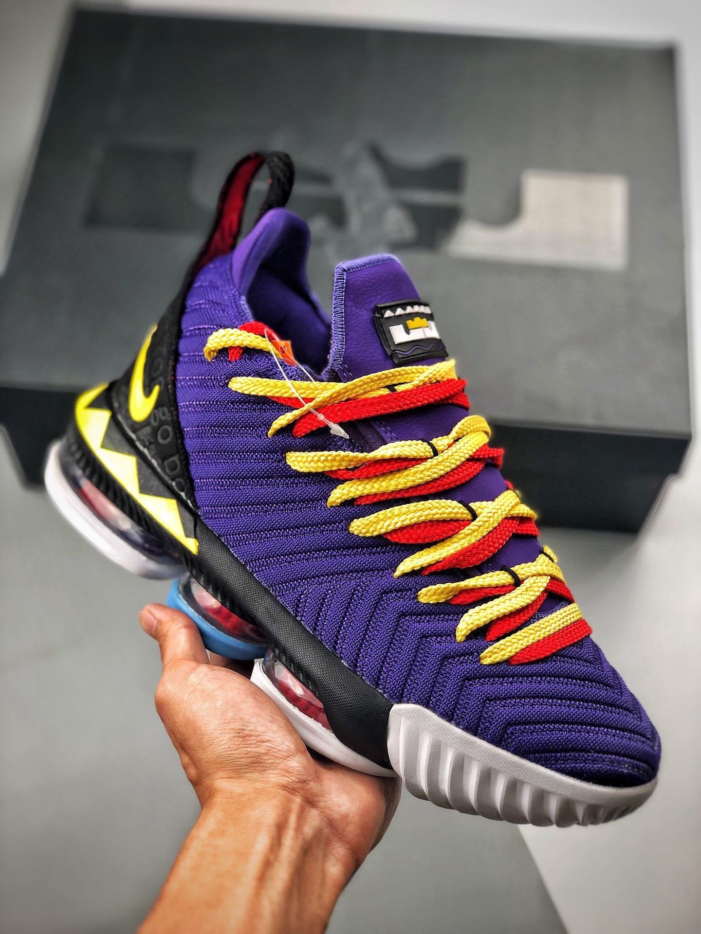 Nike LeBron 16 Martin Court PurpleTour Yellow CI1520-500 5338447