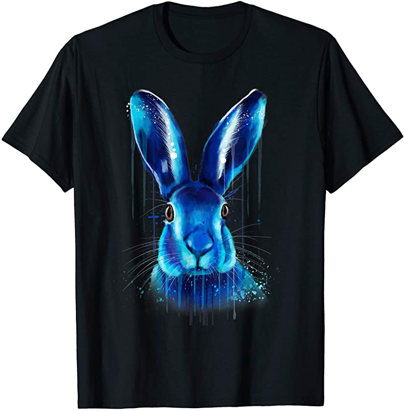 Cool Rabbit Watercolour Abstract T-Shirt