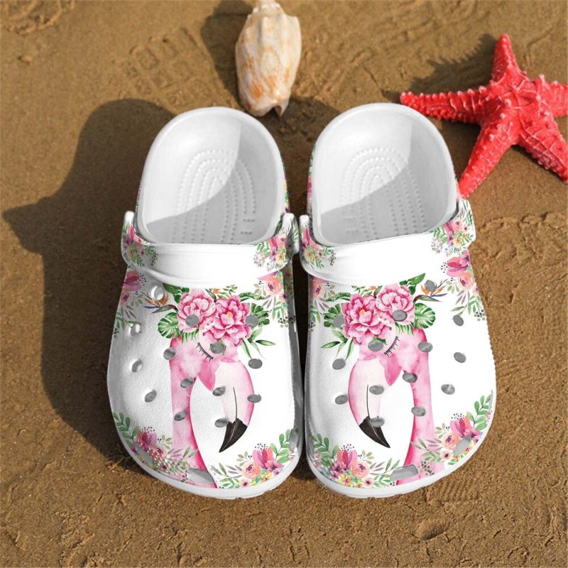 Flamingo shoes Crocs Crocband Clogs Shoes For Men Women