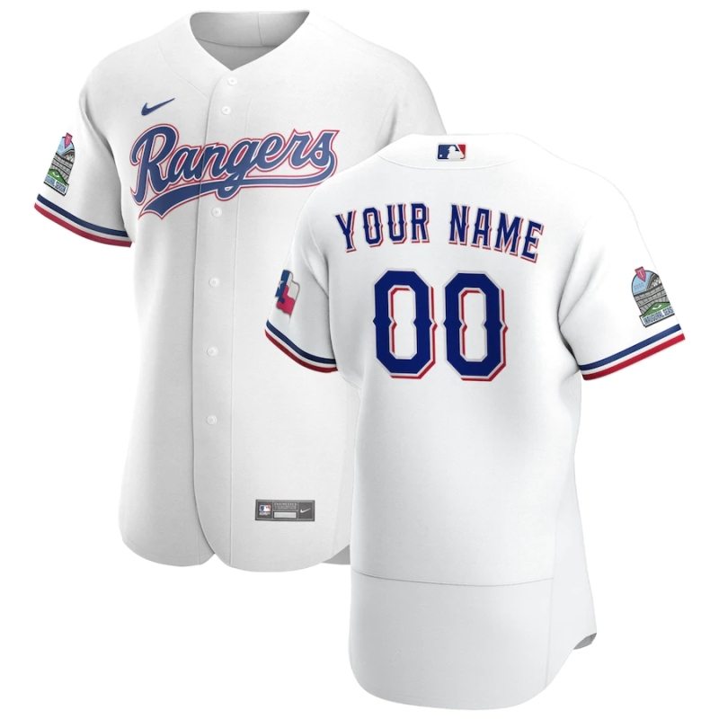 Texas Rangers Personalized 2020 MLB White Jersey