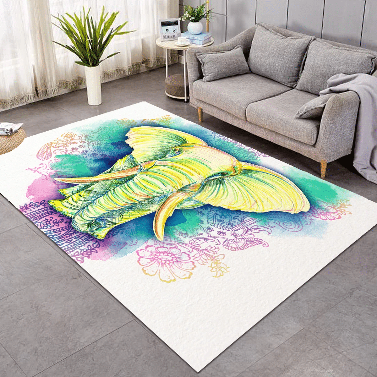 Odd Elephant Rug Living Home Decor