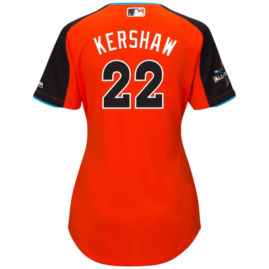 Clayton Kershaw National League Majestic Womens 2017 MLB All-star Game Home Run Derby Jersey – Orange