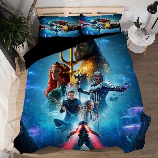 Aquaman 6 Duvet Cover Pillowcase Home Decor 3D Bedding Set 5233