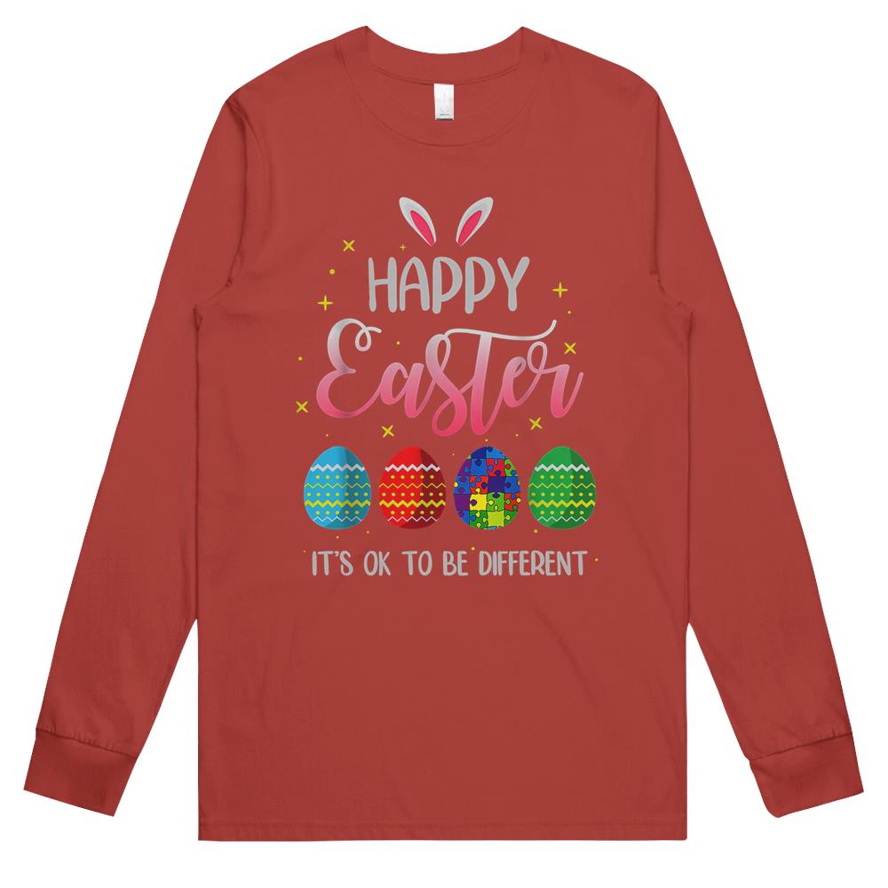 Autism Easter Bunny Egg Puzzle Autism Awareness Puzzle Piece Long Sleeve T Shirts