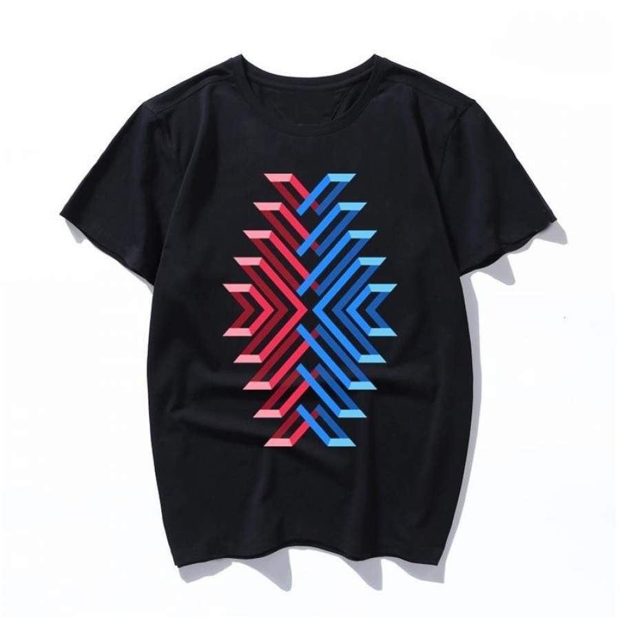 Geometric 3D Printed Men T Shirt Women Casual Ulzzang Aesthetic Fun Streetwear Tshirt Tops Short Sleeve Female T-shirt