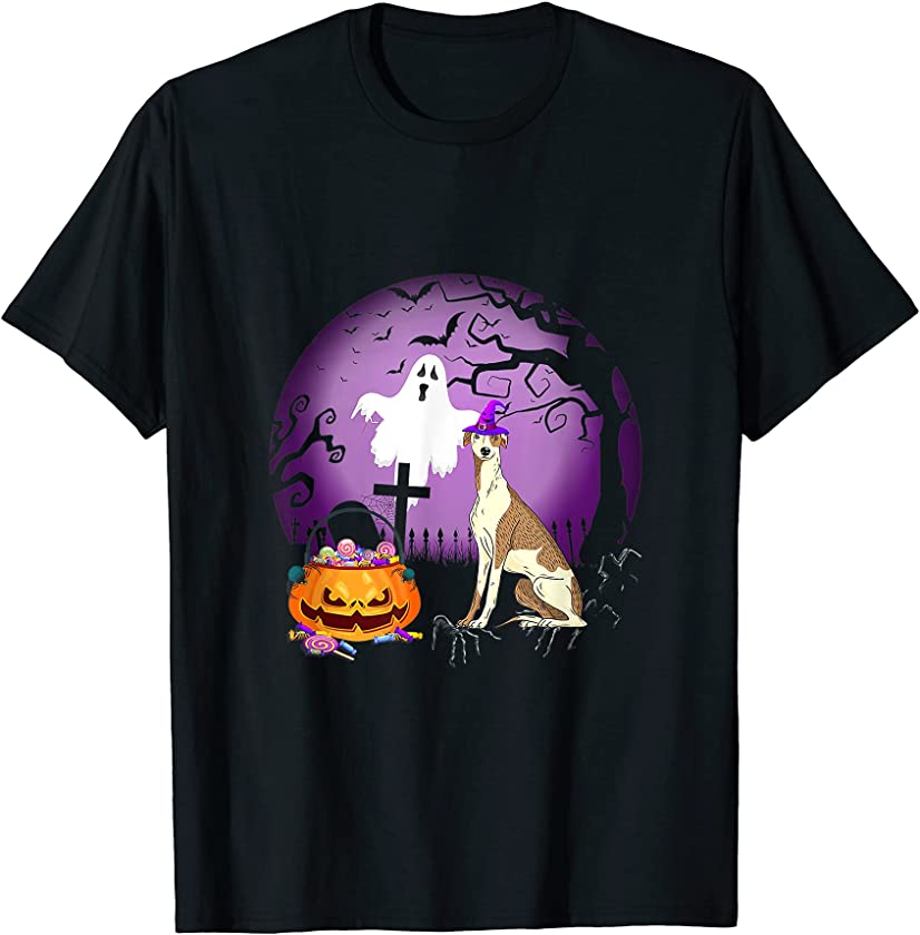 Whippet Dog Candy Pumpkin Halloween Lover T-Shirt