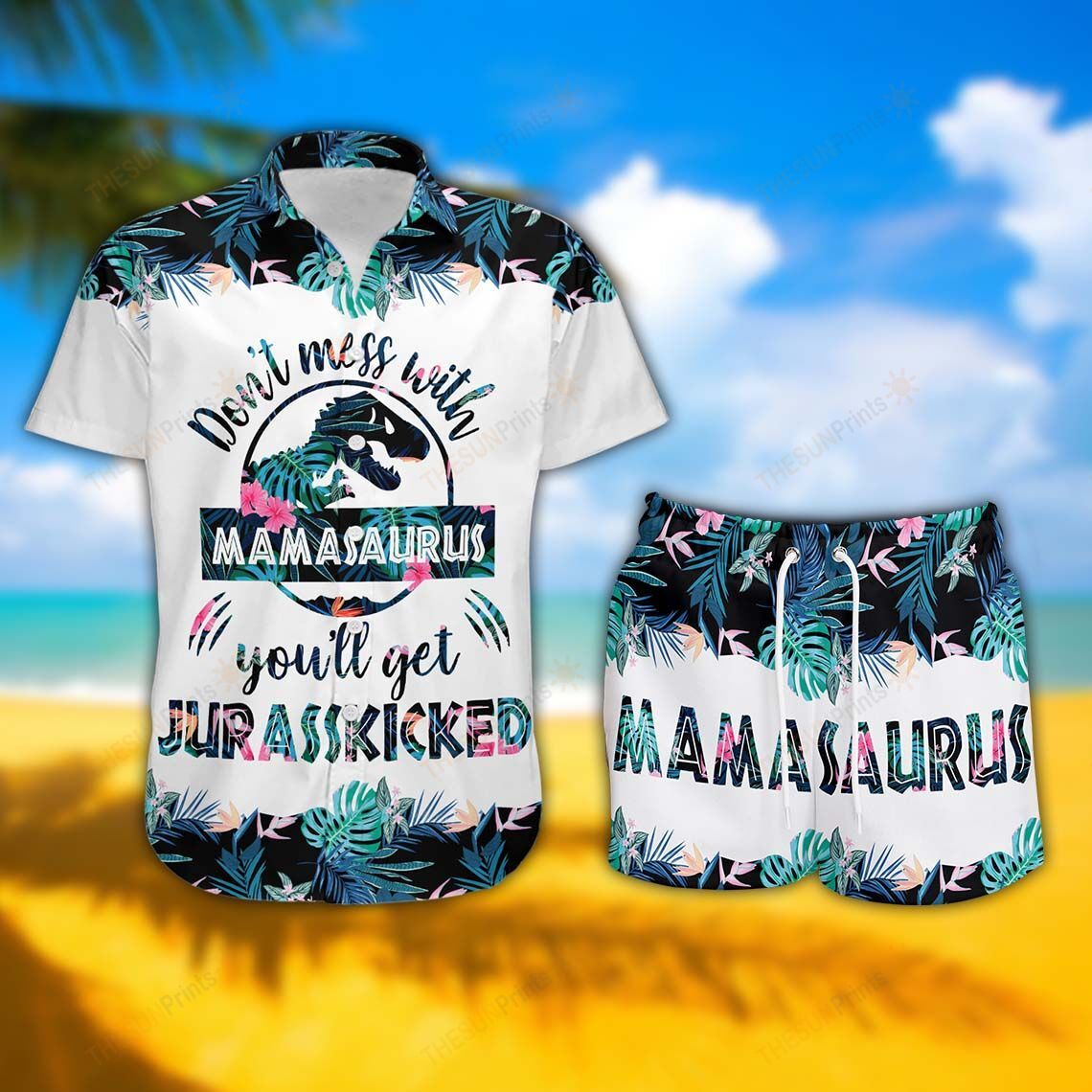 Mamasaurus Hawaiian Shirt And Shorts 002086 Ha40727