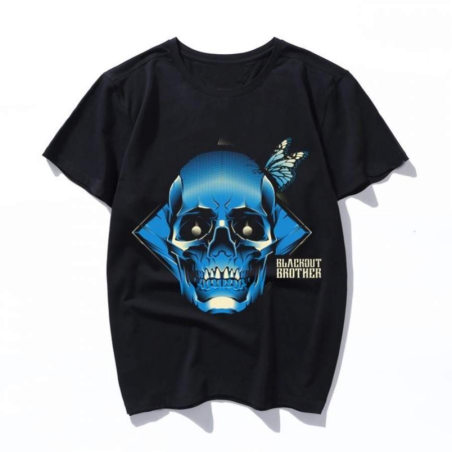 blue demon Women 2019 Summer Camiseta Mujer Aesthetic Ulzzang Print Tops Harajuku Men T Shirt Casual Vogue Kawaii Streetwear