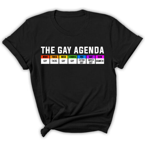 Lgbt The Gay Agenda 2D T-Shirt For Lgbt Pride Month, Queer Lgbt, Gift For Lgbt Community