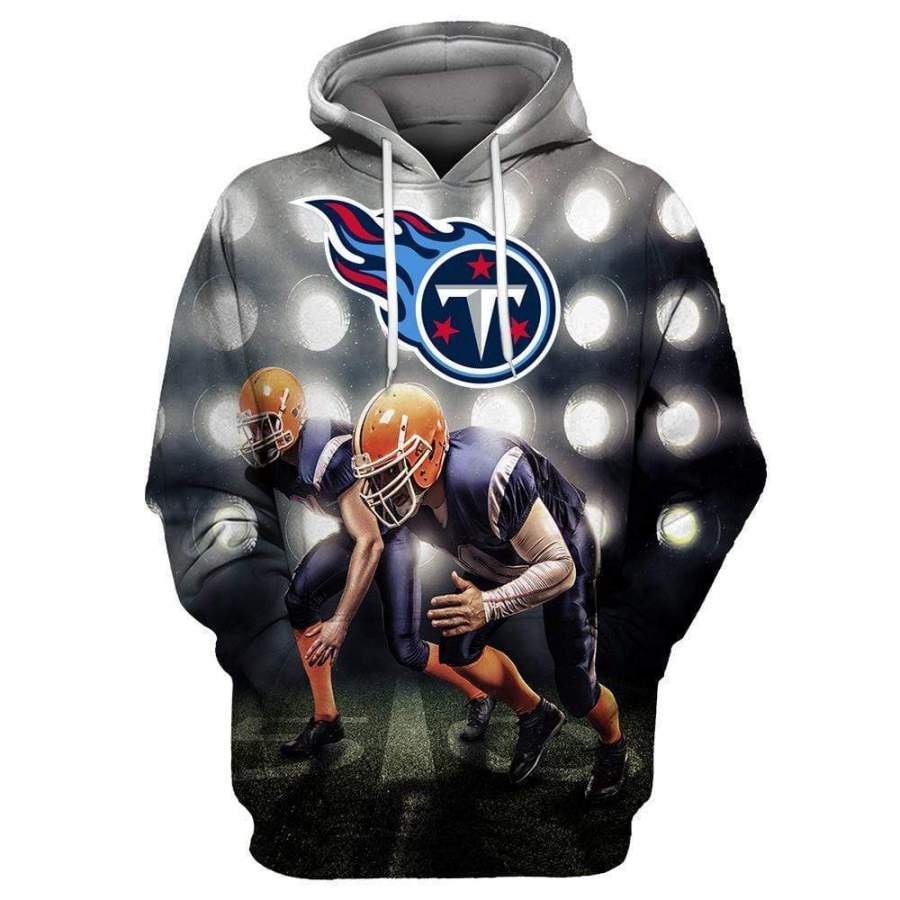 Tennessee Titans Printed Hooded Pocket Pullover Sweater 290 style