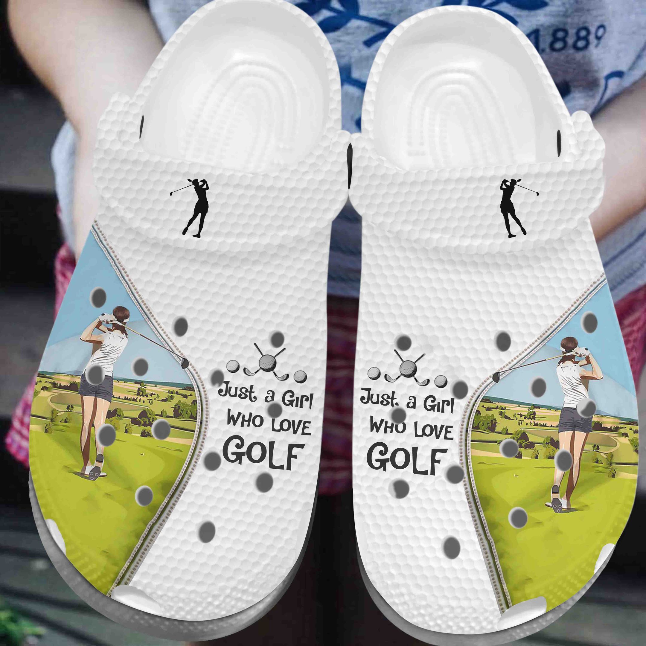 Golf Clog Just A Girl Who Loves Golf Crocs Crocband Clog