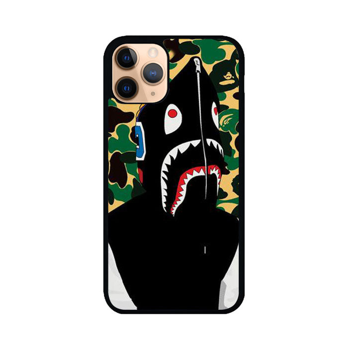 Bape Shark Hoodie Iphone 11 Case | Black