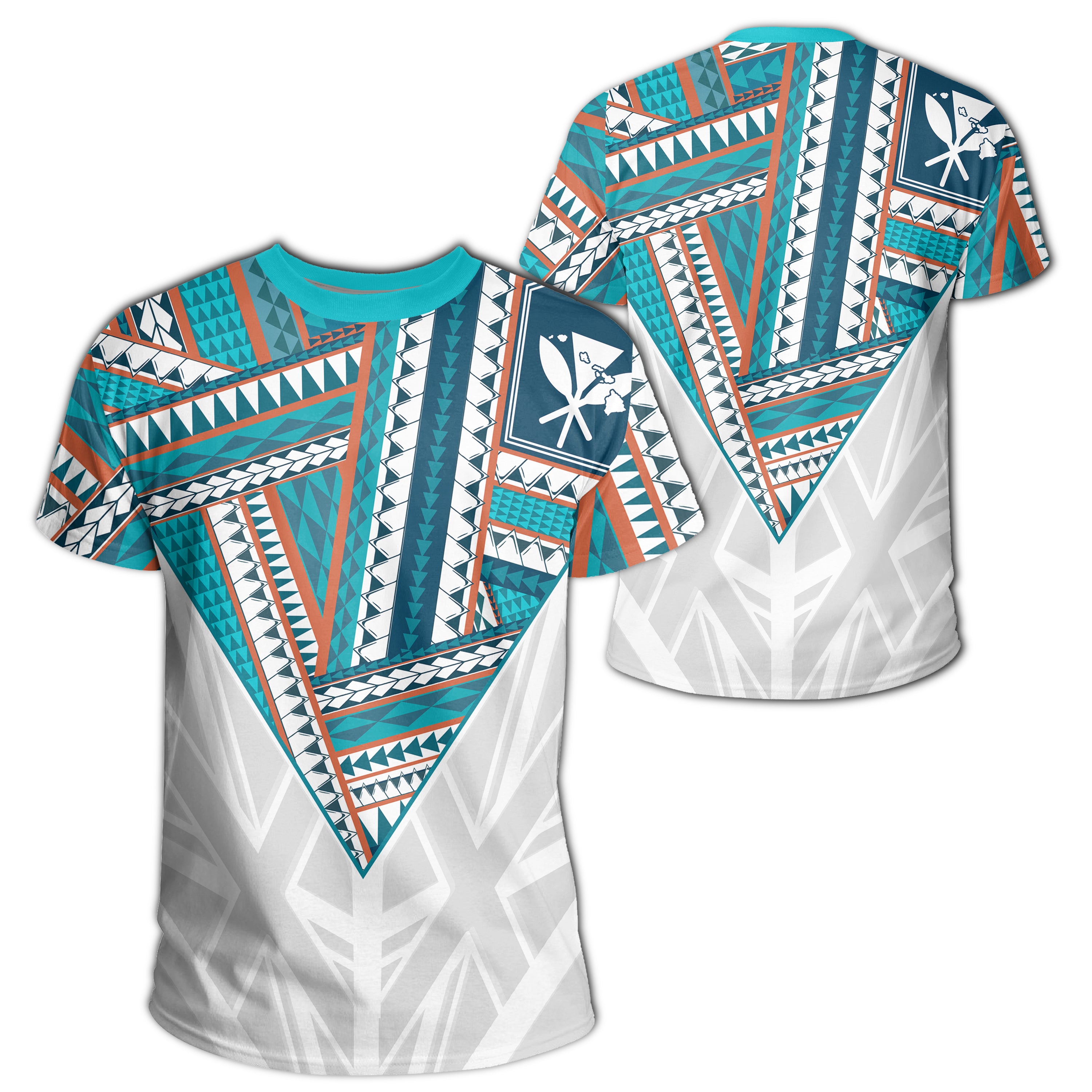 Hawaiian Football Jersey Style White And Cyan Ah Ha69197