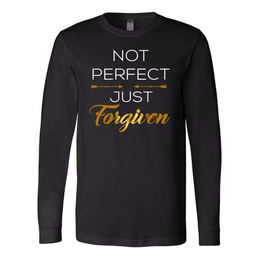 Not perfect Just forgiven long sleeve t-shirt | christian apparel