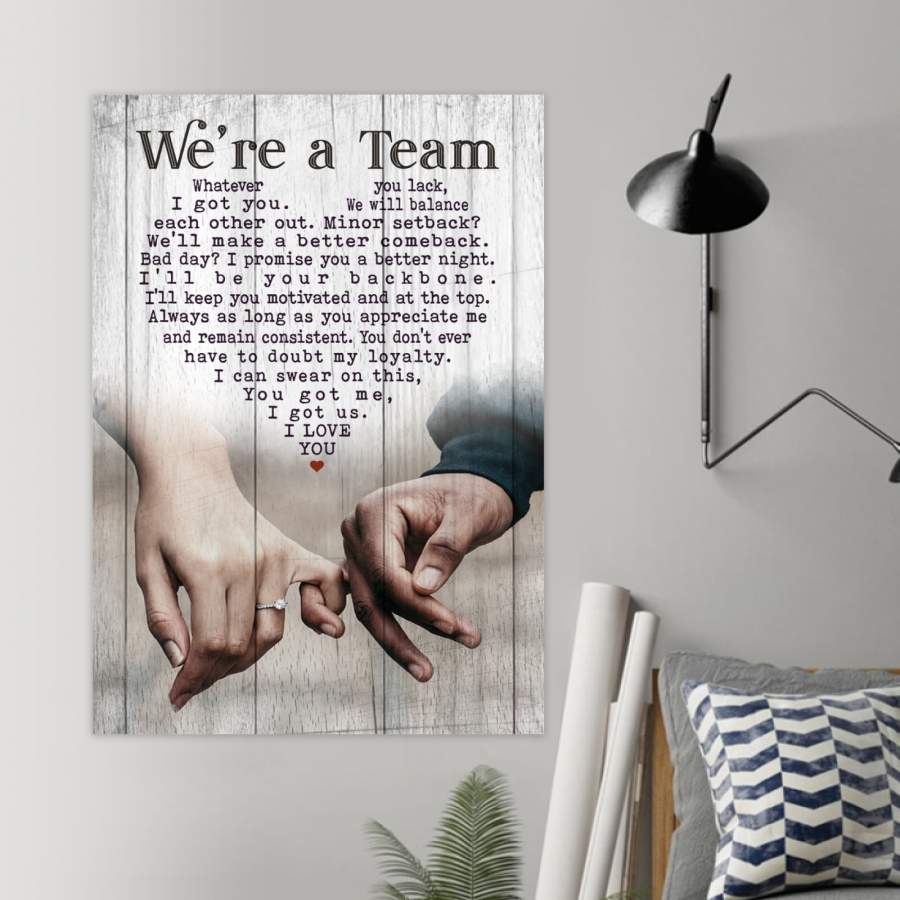 Black And White Couple – We’re A Team – Poster