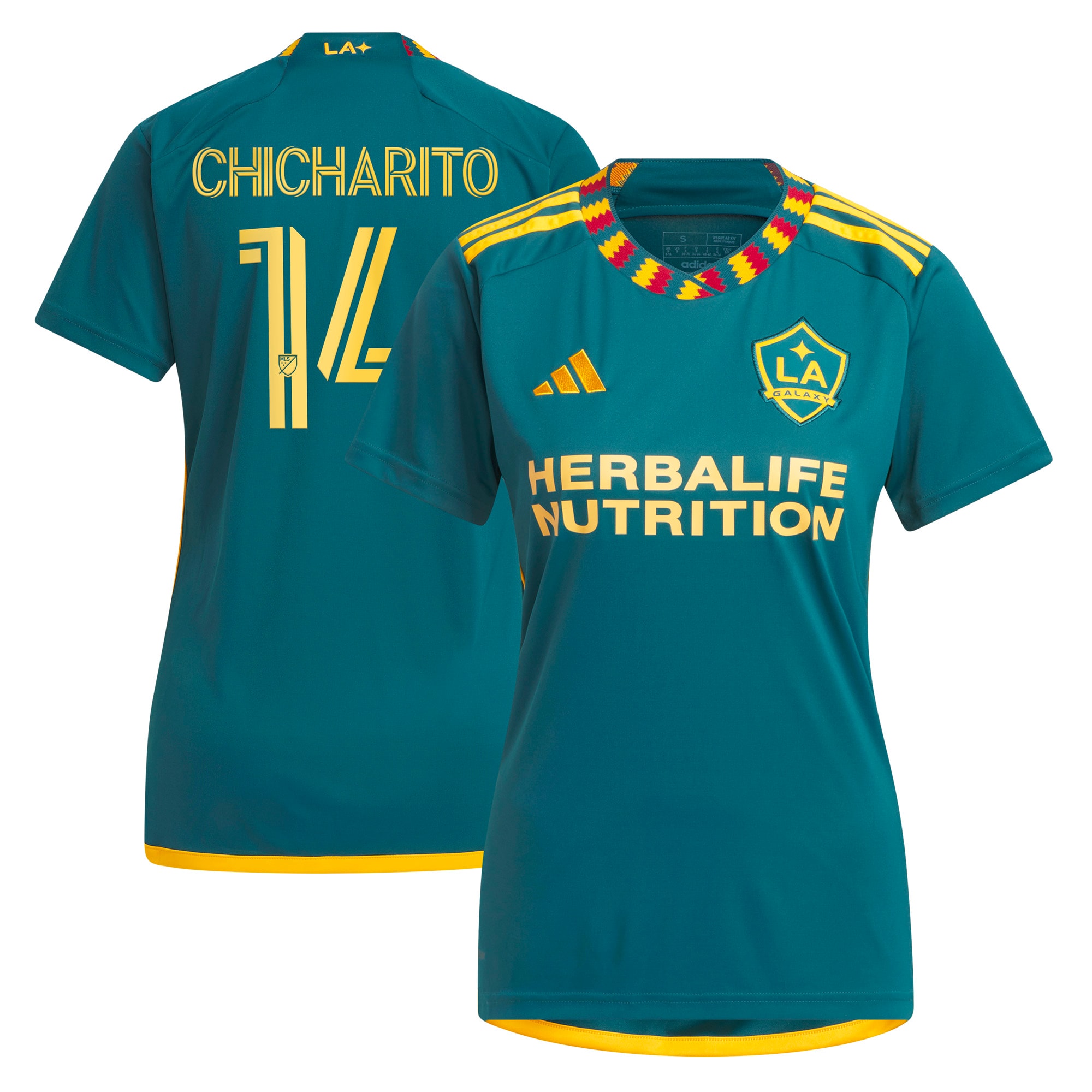 Chicharito LA Galaxy Women's 2023 LA Kit Replica Player Jersey – Green