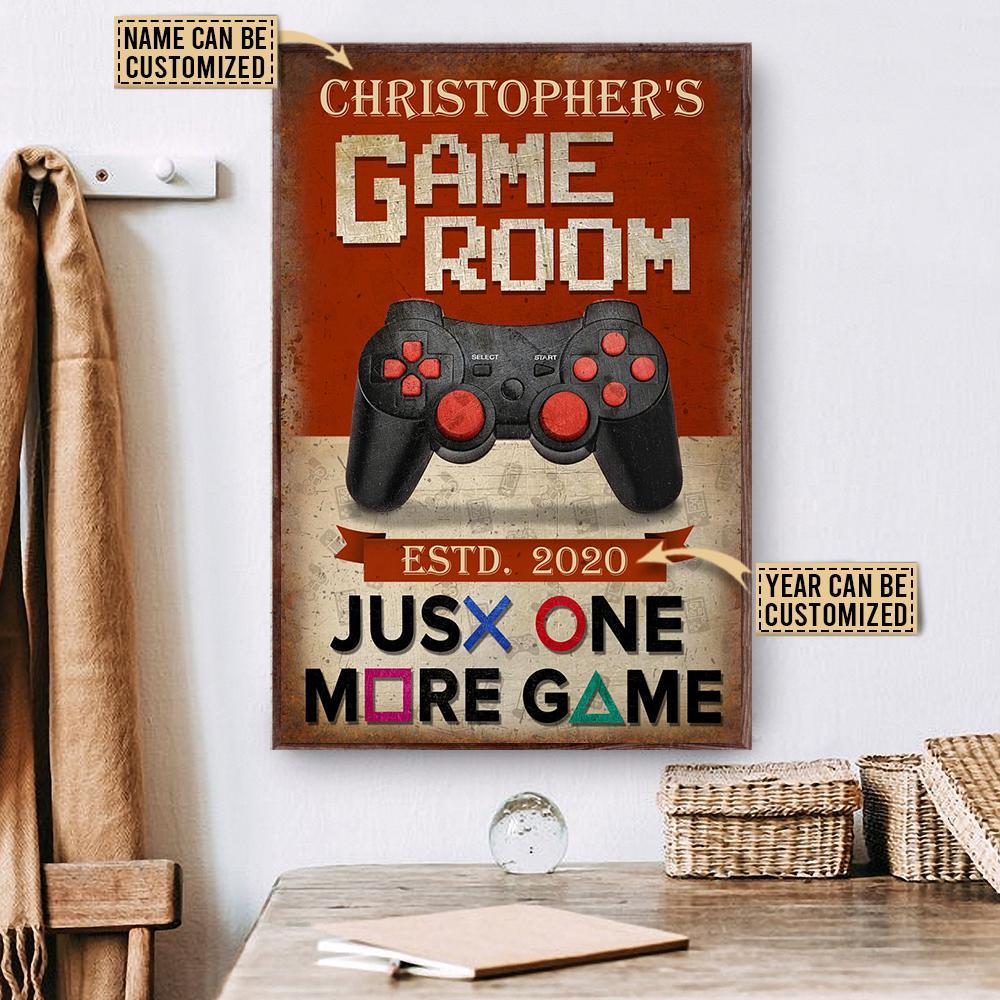 Aeticon Gifts Personalized Game Just One More Canvas Mom Dad Gift Home Decor