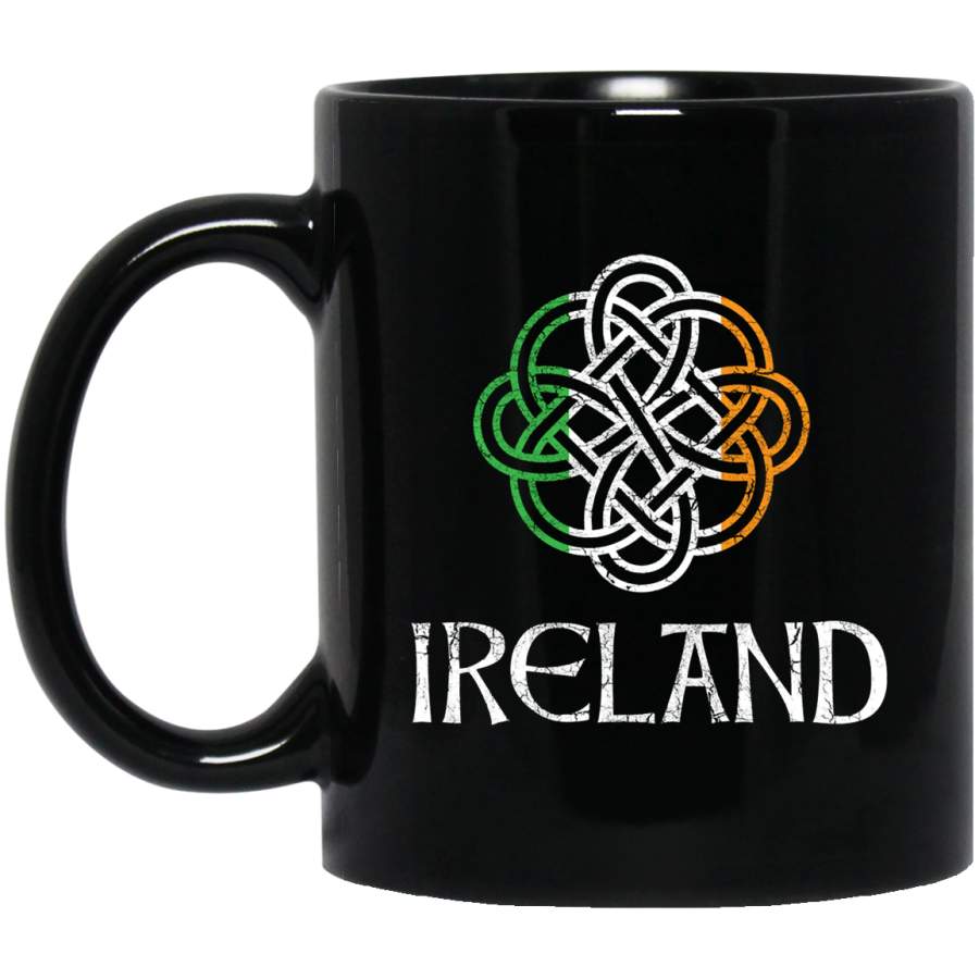 Celtic Knot Clover Vintage Ireland St Paddys Days Coffee Mug