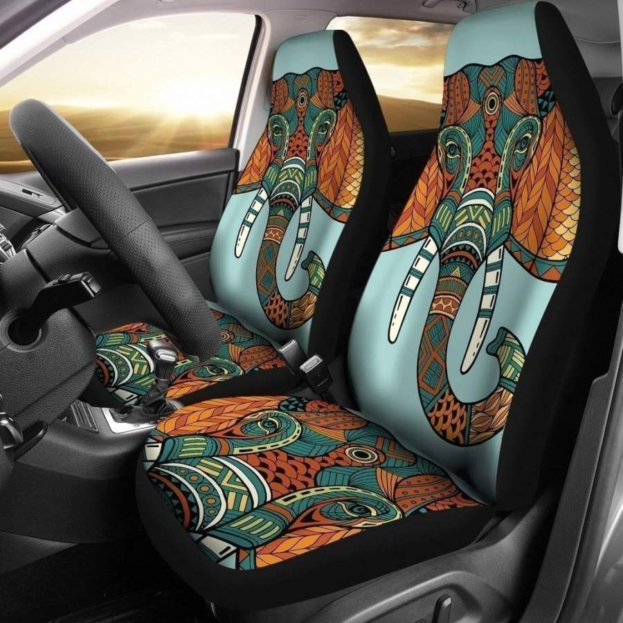 Mandala Elephant Car Seat Covers