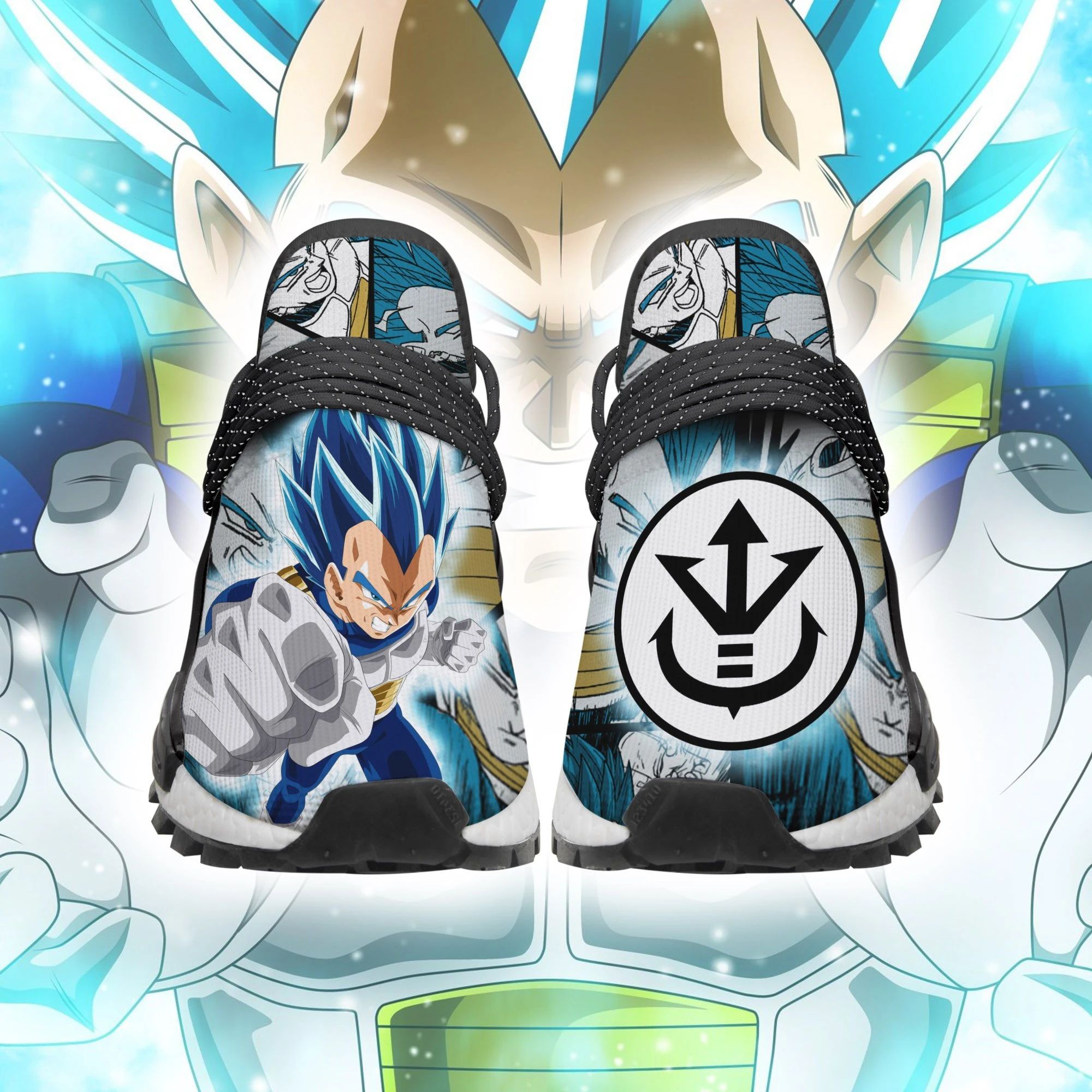 Vegeta Custom Shoes Super Saiyan Blue Dragon Ball Super Anime Sneakers Unisex Men Women