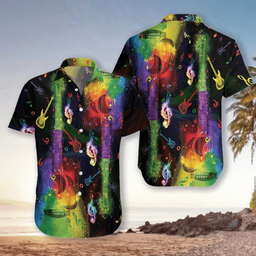 Guitar Rainbow Hawaii Shirt Unisex Adult Ha2703