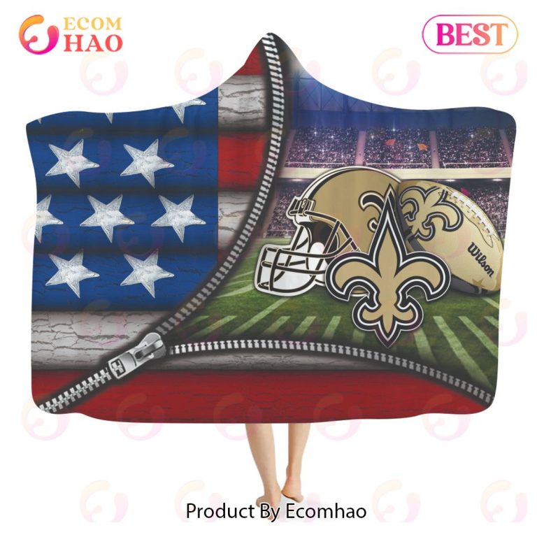 New Orleans Saints Gift For Fan 3D Full Printing Hooded Blanket American