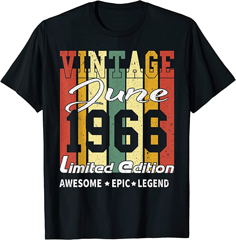 Vintage Limited Edition Birthday Decoration June 1966 T-Shirt