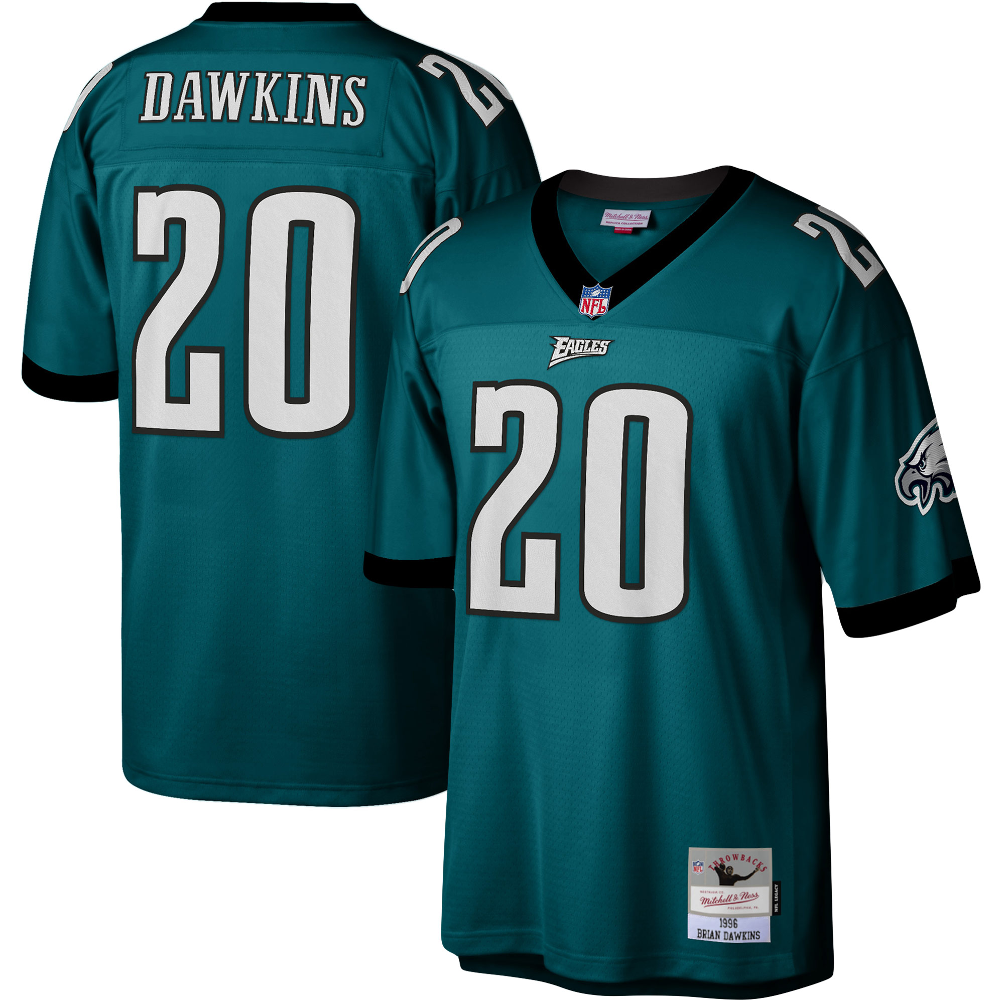 Men’s Philadelphia Eagles Brian Dawkins Mitchell & Ness Green Legacy Jersey