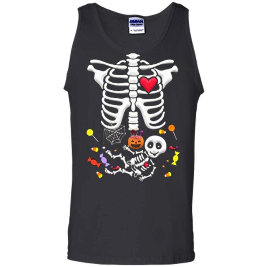 Pregnant Skeleton Candy Halloween  Tank Top