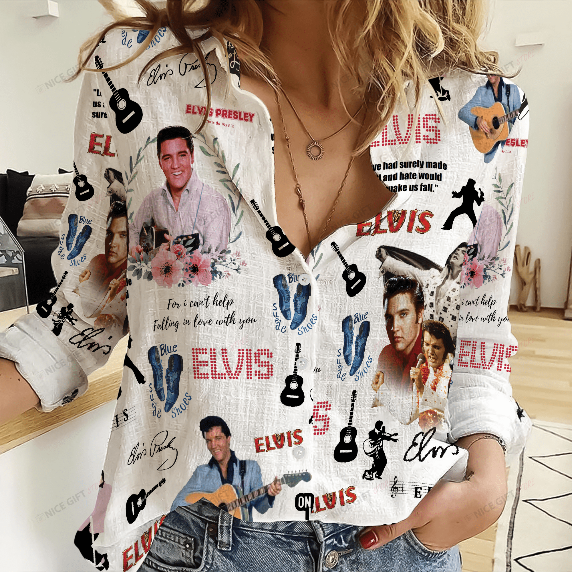 Elvis Presley Women Casual Shirt Wcs-W6J7